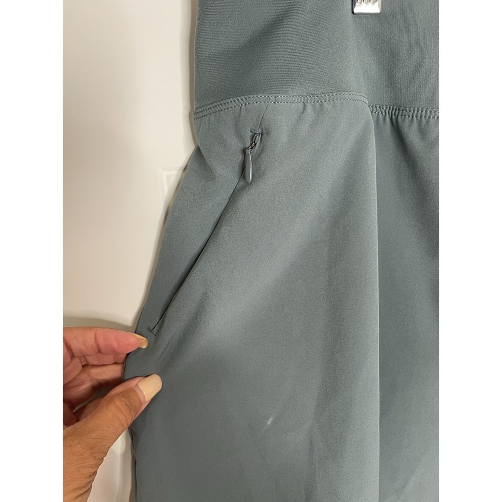 MTA Sport Activewear Women's 2XL Pull On Shorts Green Elastic Waist Zip Pockets - Picture 2 of 4